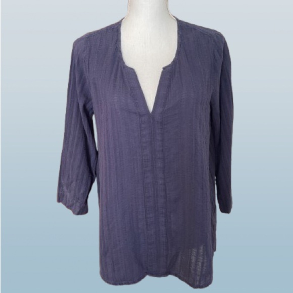 Vintage Lilly Pulitzer blue cotton gauze top, size M